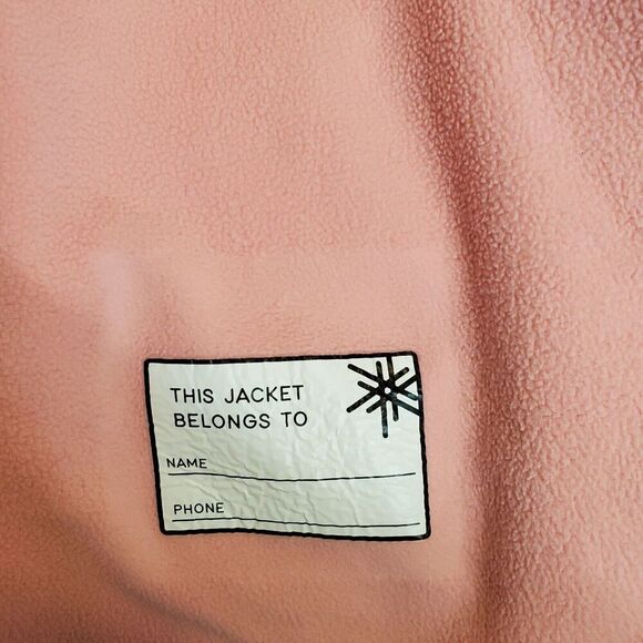 Therm Girl's Fleece Line Jacket Size 10 Pink Hooded Thumbholes EUC - Picture 6 of 10